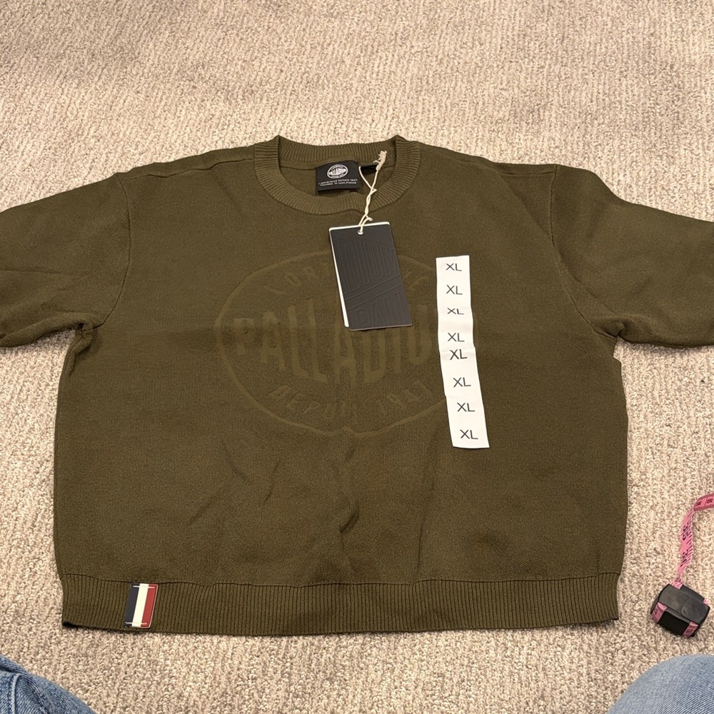 PALLADIUM Men's Pullover Sweatshirt Size XL In Moss Green